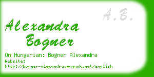 alexandra bogner business card